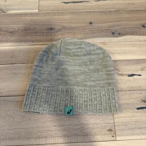 ASICS green knit beanie